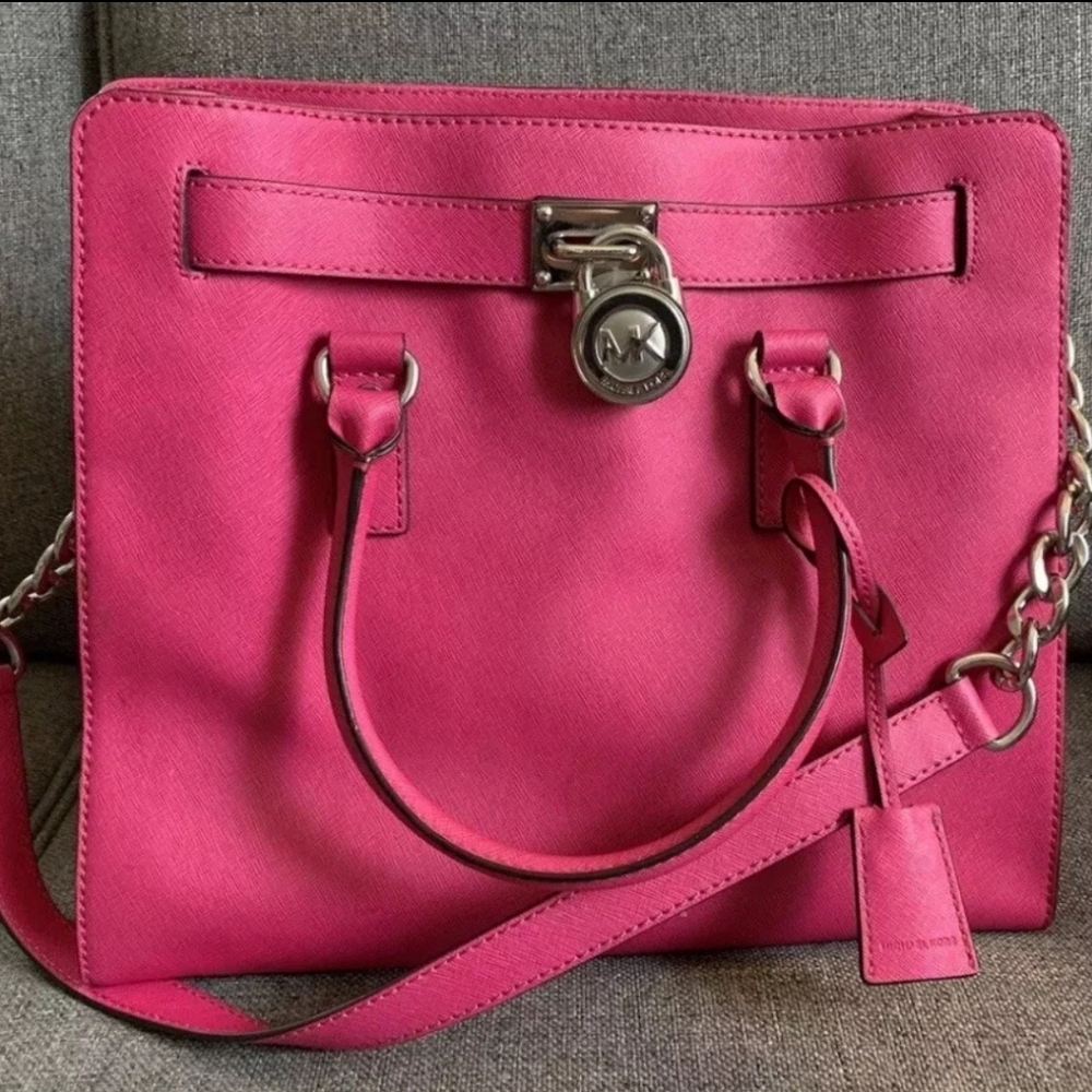 Michael Kors Pink Satchel Structured Design